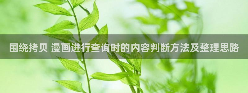 一耽漫画：围绕拷贝 漫画进行查询时的内容判断方法及整理思路